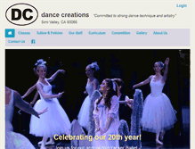 Tablet Screenshot of dancecreations.com